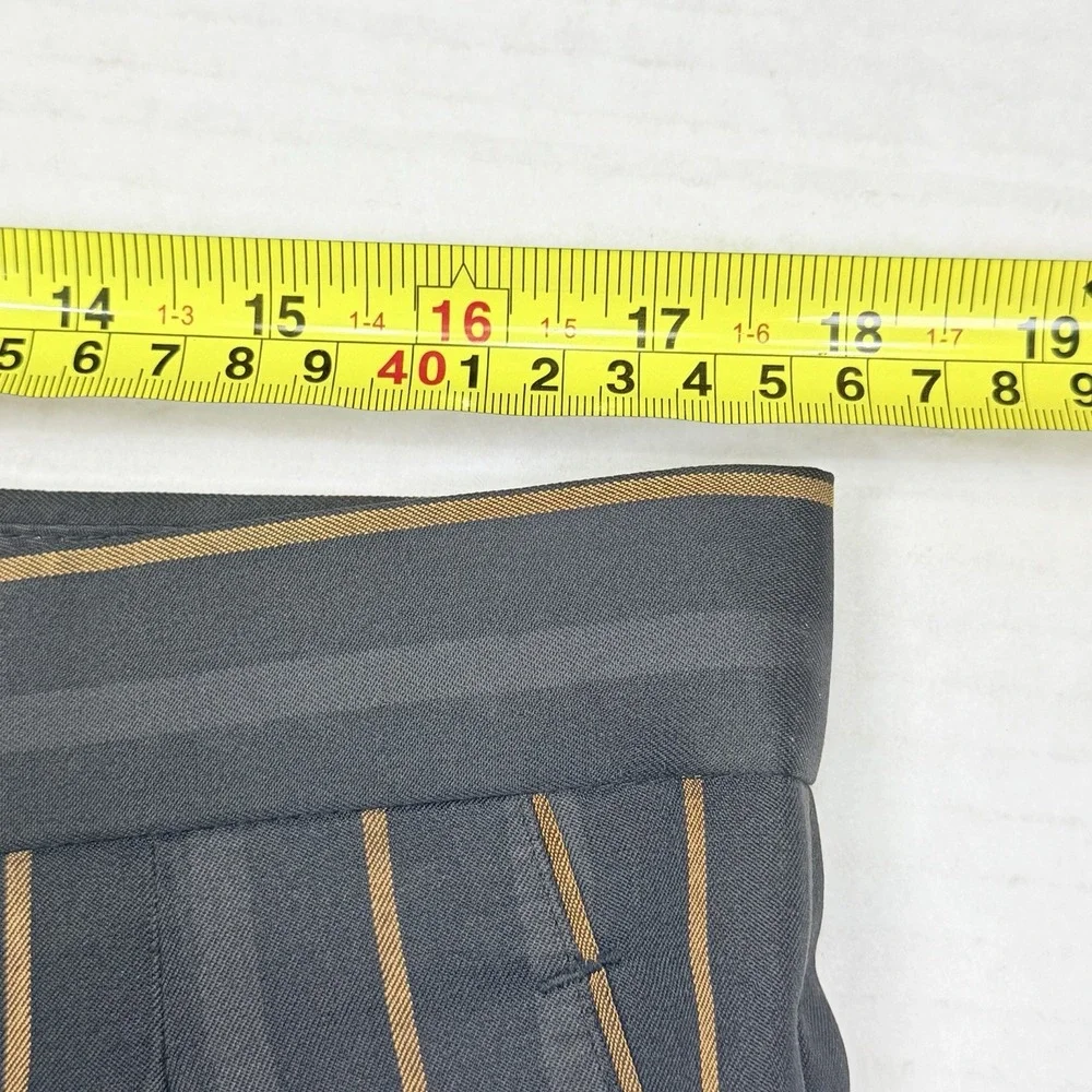 Vittorio St Angelo Men's 46L Zoot Suit 40L Pants Gray Gold Stripe 2-Piece